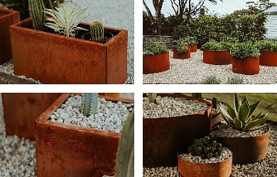 corten steel planter